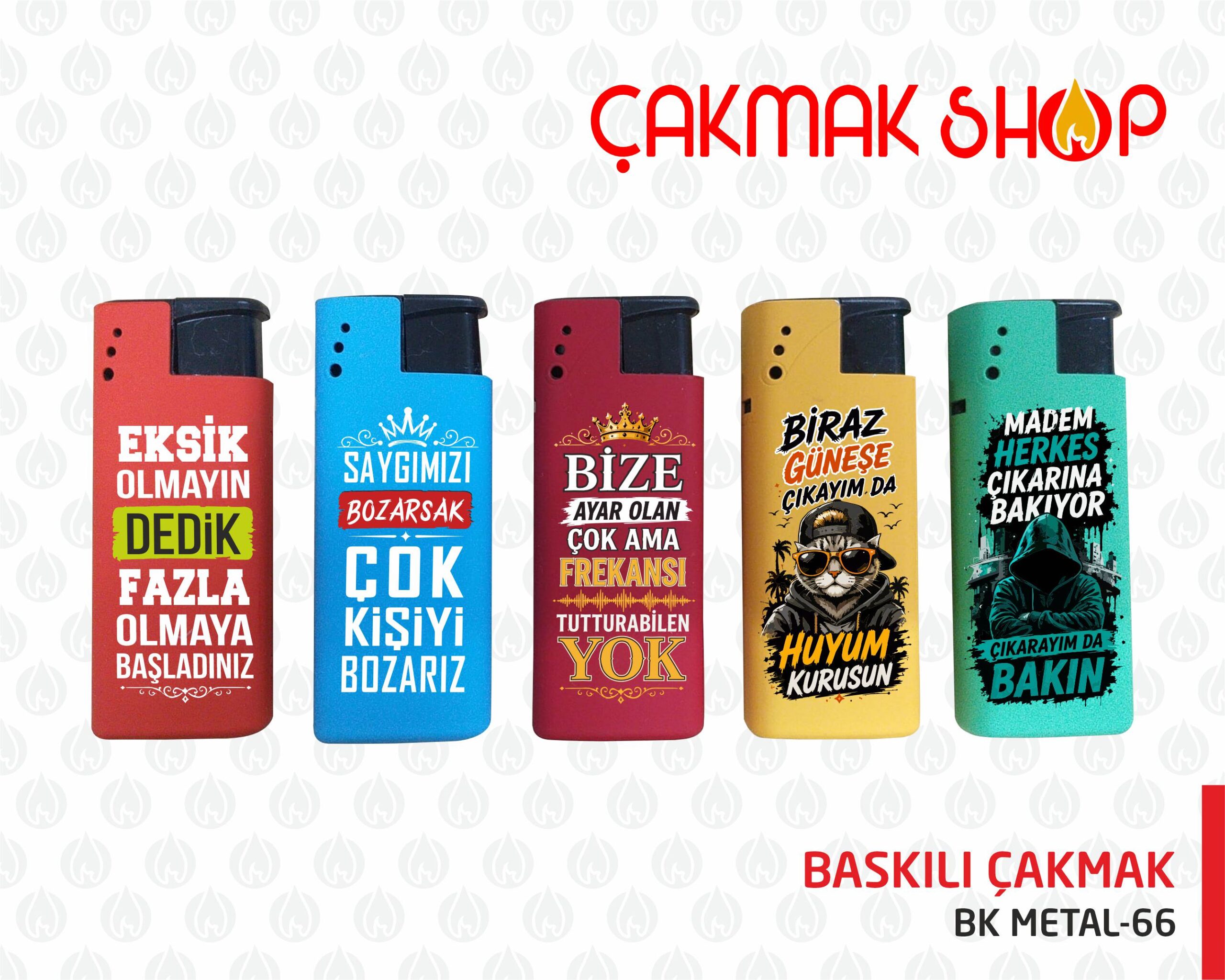 BK METAL - 66 Bk Jet Turbo Baskılı Metal Çakmak - Görsel 1