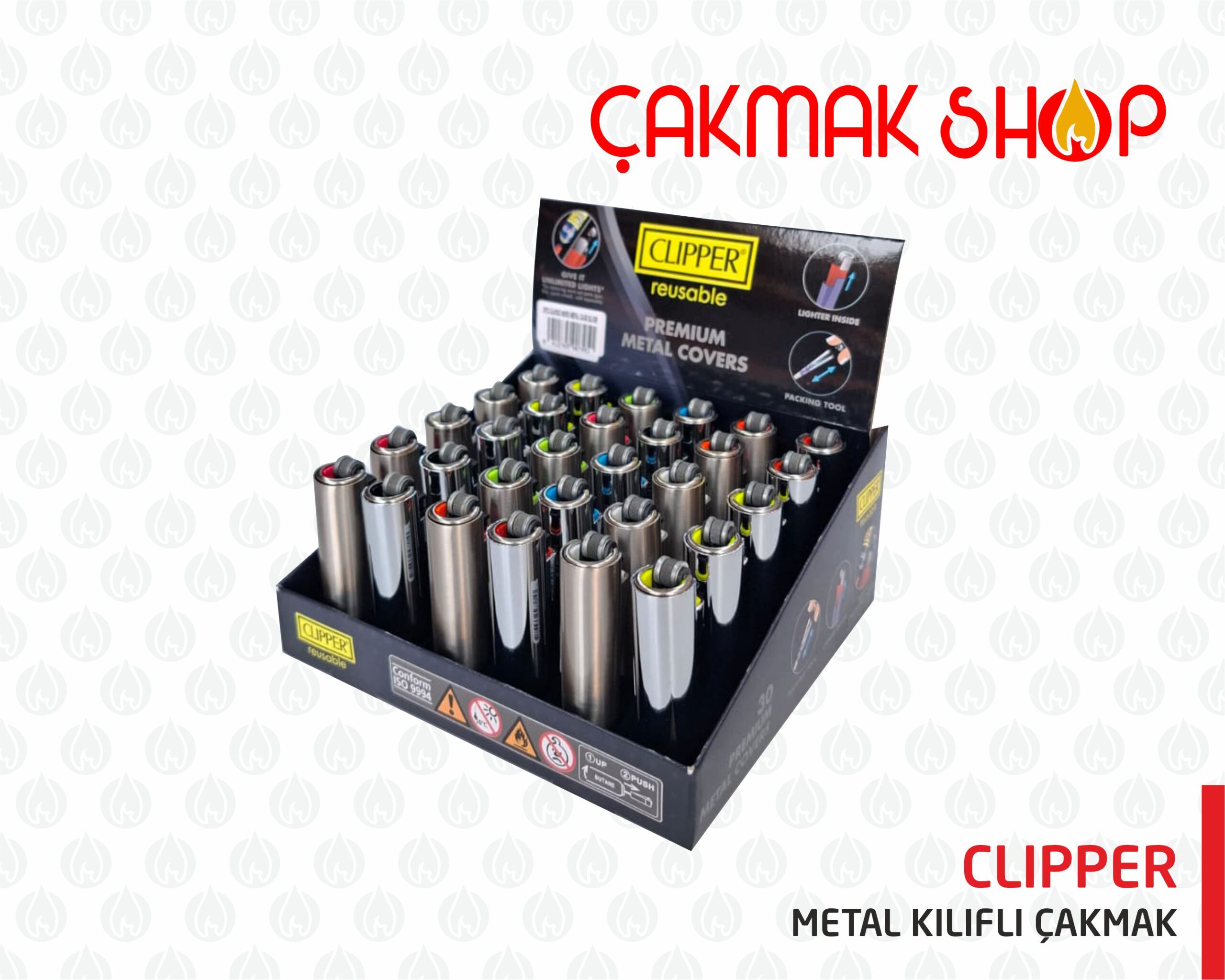 CLİPPER METAL KILIFLI ÇAKMAK 2 Clipper Metal Kılıflı Micro Çakmak - Görsel 1