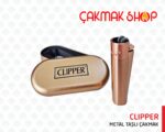 Clipper Taşlı Metal Çakmak
